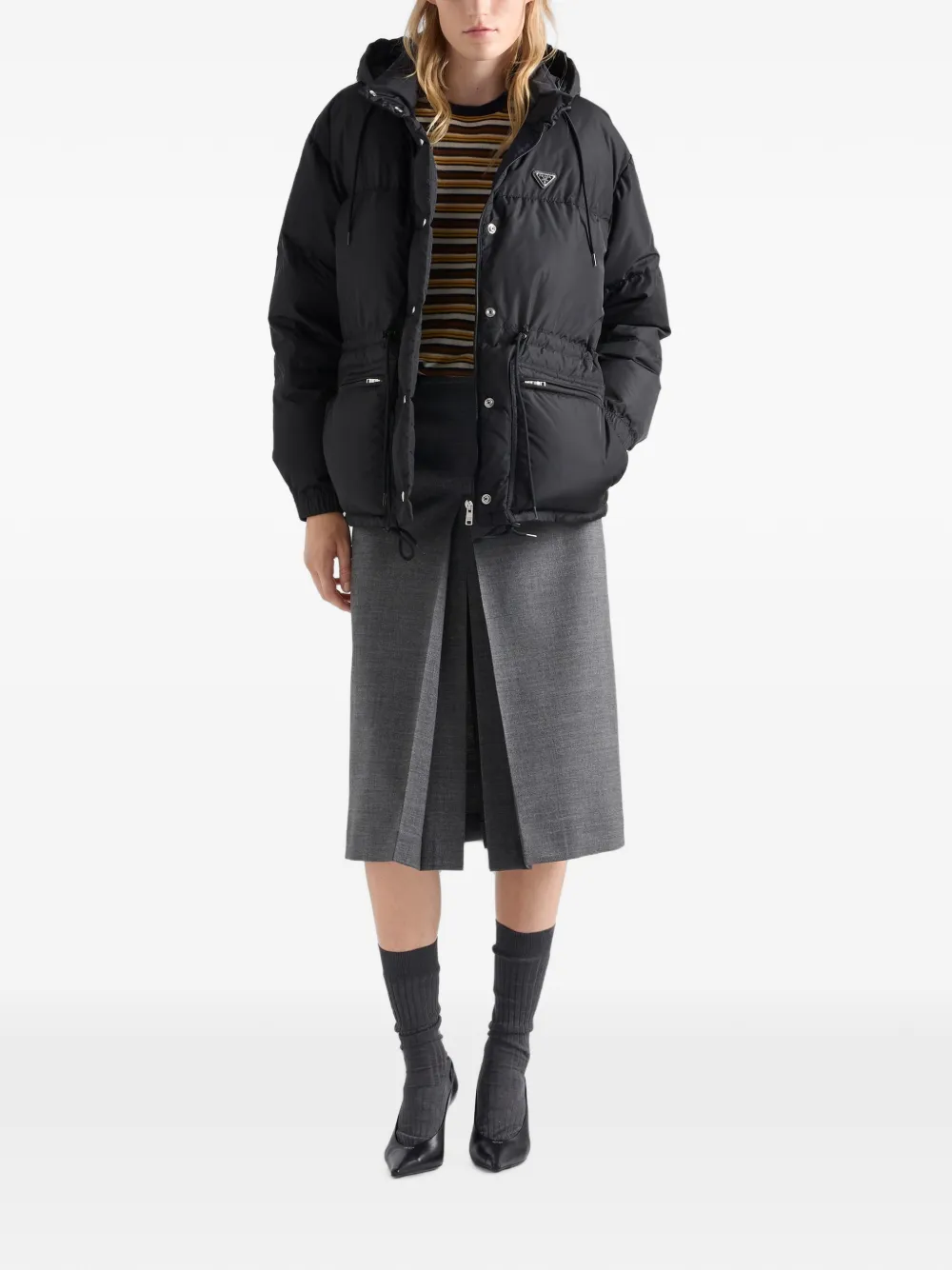 Prada Donsjas met capuchon Zwart