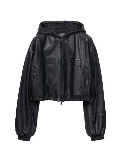 Prada hooded nappa-leather jacket