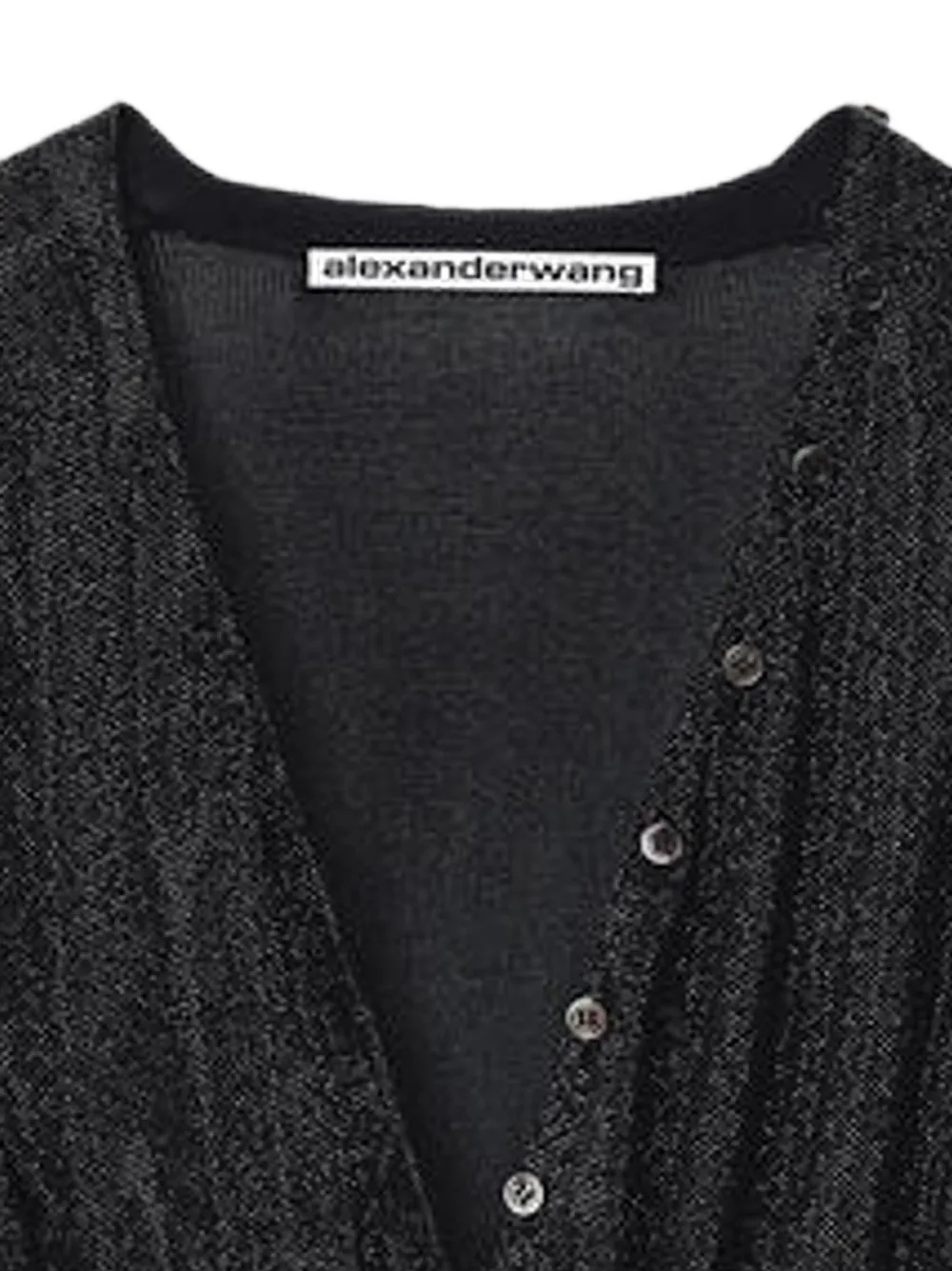 Alexander Wang Kristallen hotfix geknoopt vest met diepe V-hals Zwart