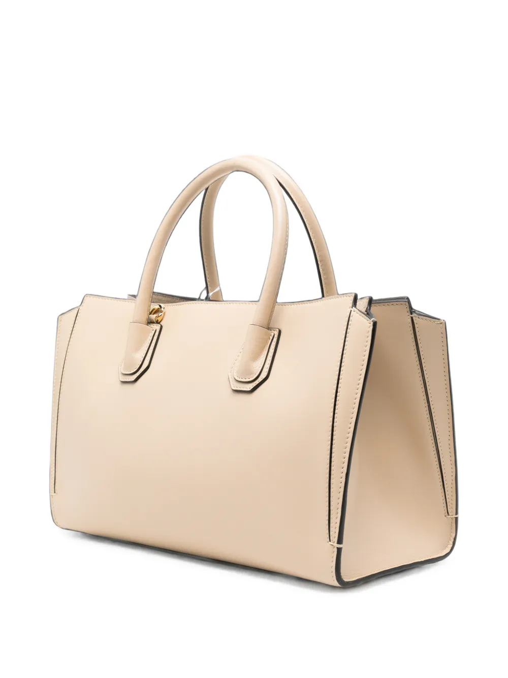 Givenchy Kleine Antigona Catchall tas van glanzend bewerkt leer Beige