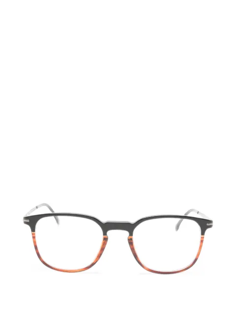 Carrera lentes de sol con armazón cuadrada estilo carey