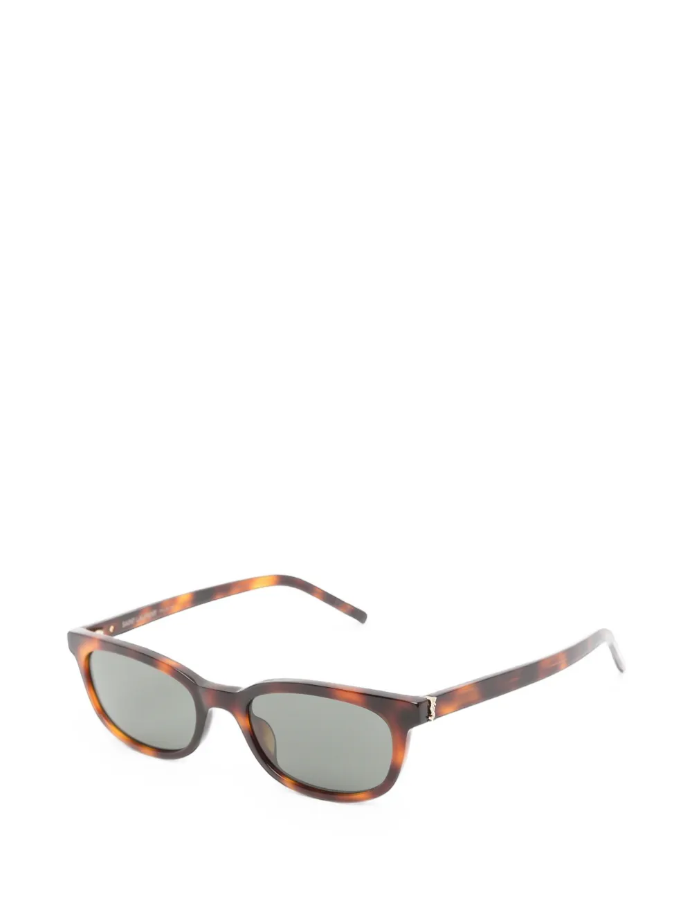 Saint Laurent Eyewear Zonnebril met rechthoekig montuur Bruin