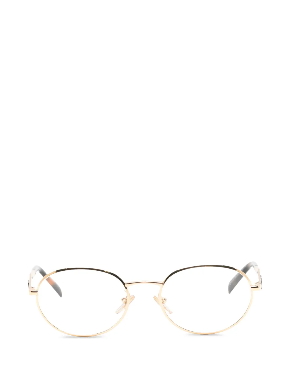 Prada Eyewear Bril met ovaal montuur Goud