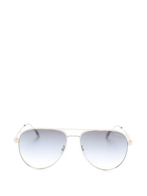 Carrera lentes de sol con armazón estilo piloto y doble puente