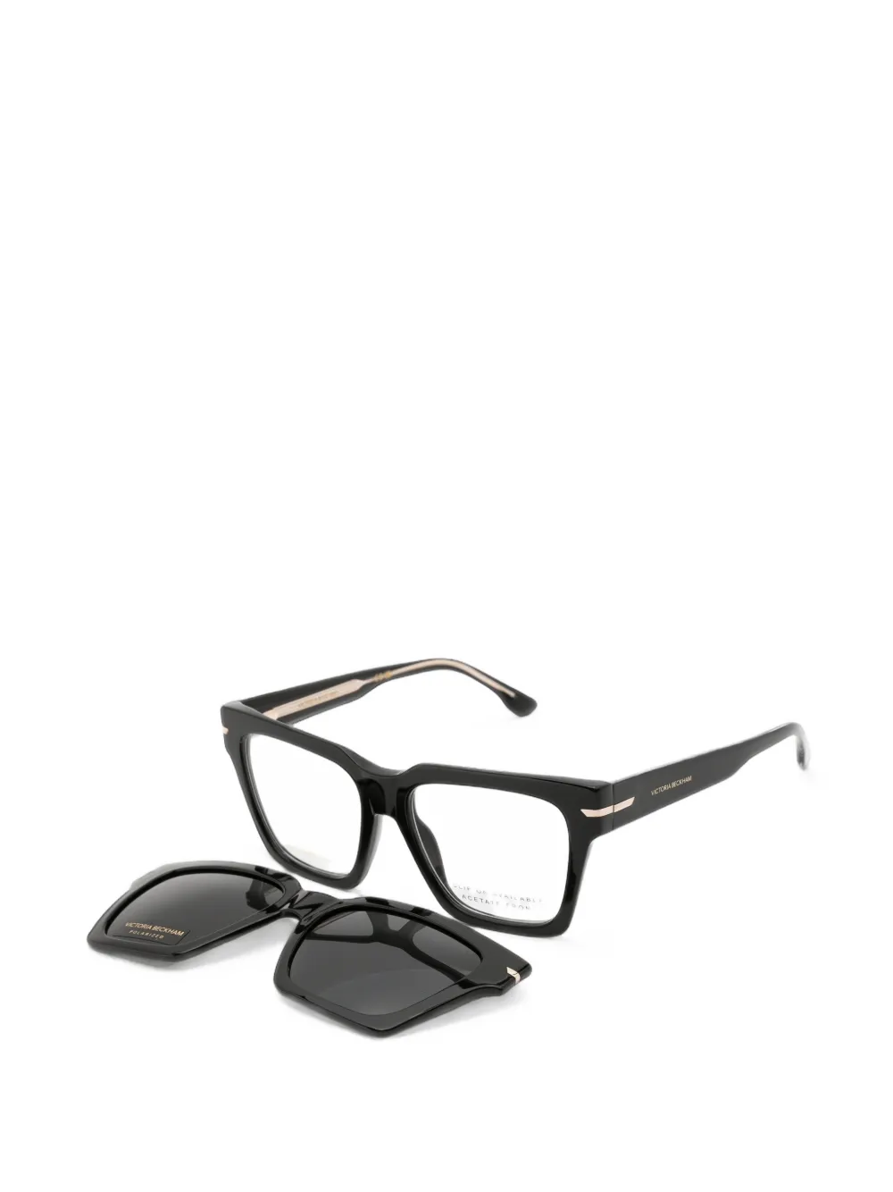 Victoria Beckham Eyewear Zonnebril met vierkant montuur Zwart