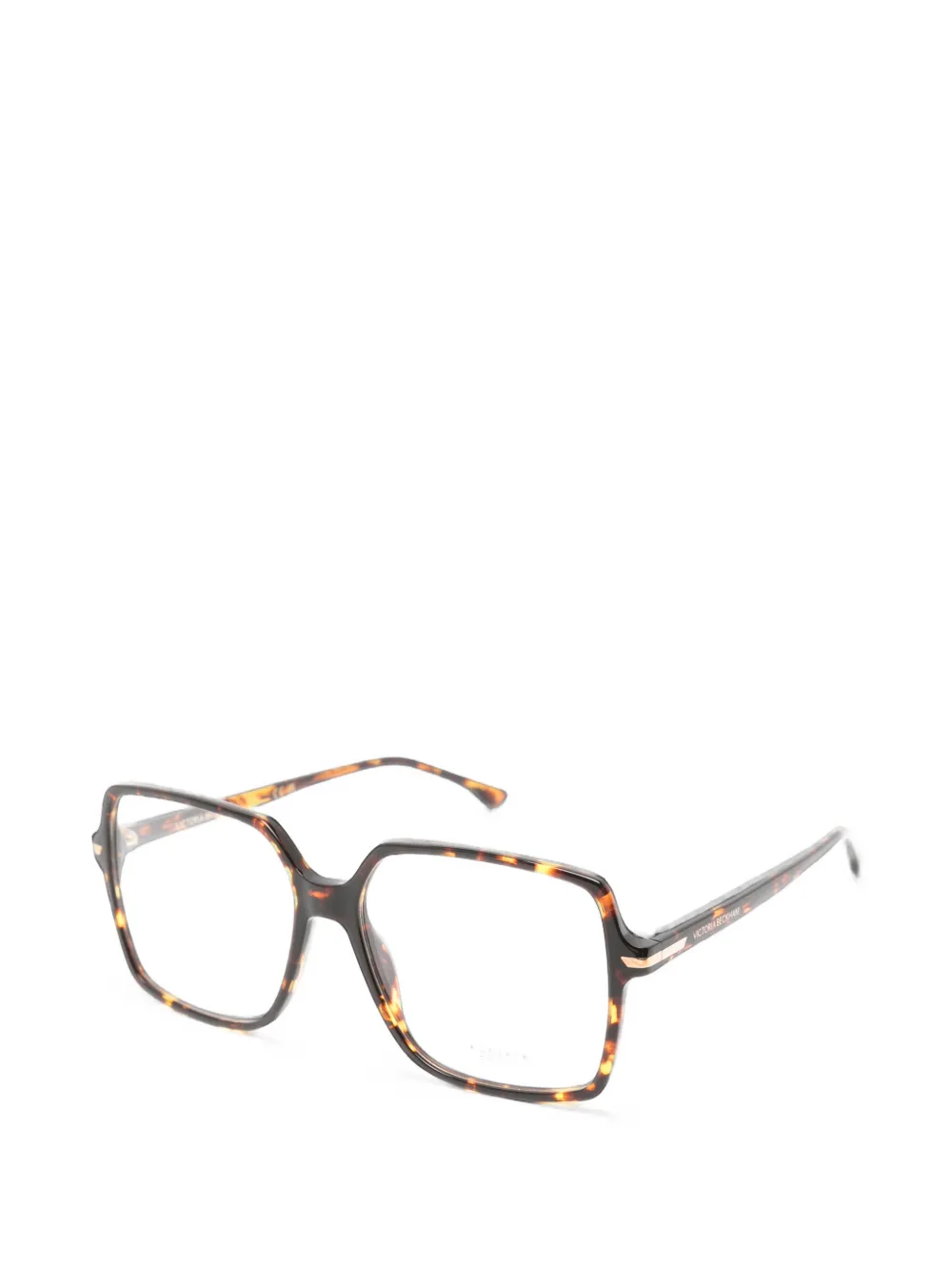Victoria Beckham Eyewear Bril met vierkant montuur en schildpadschild design Bruin