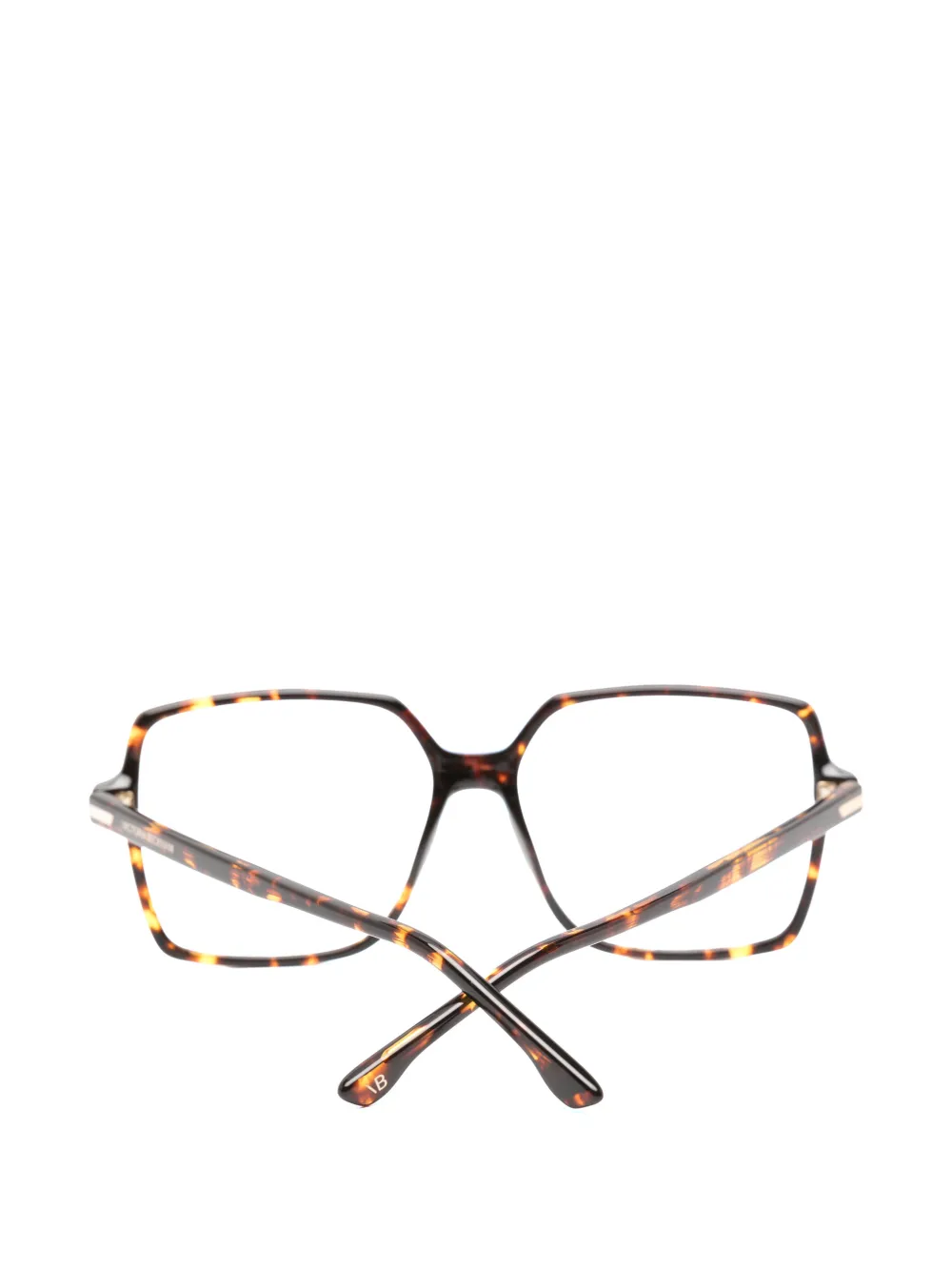 Victoria Beckham Eyewear Bril met vierkant montuur en schildpadschild design Bruin