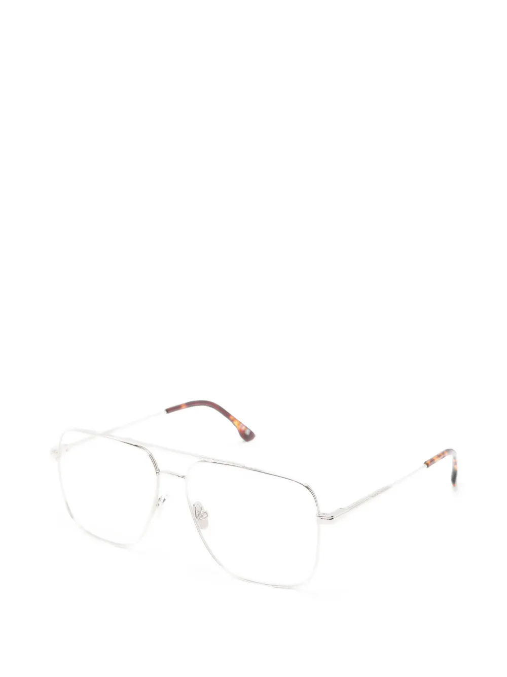 Victoria Beckham Eyewear Bril met vierkant montuur en dubbele neusbrug Zilver