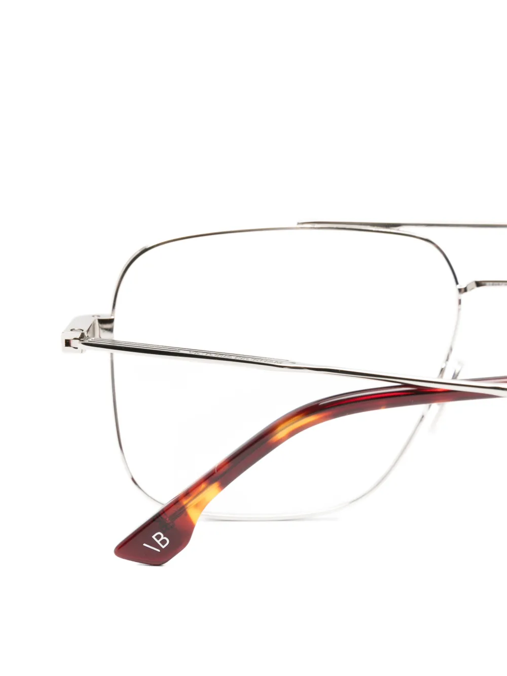 Victoria Beckham Eyewear Bril met vierkant montuur en dubbele neusbrug Zilver