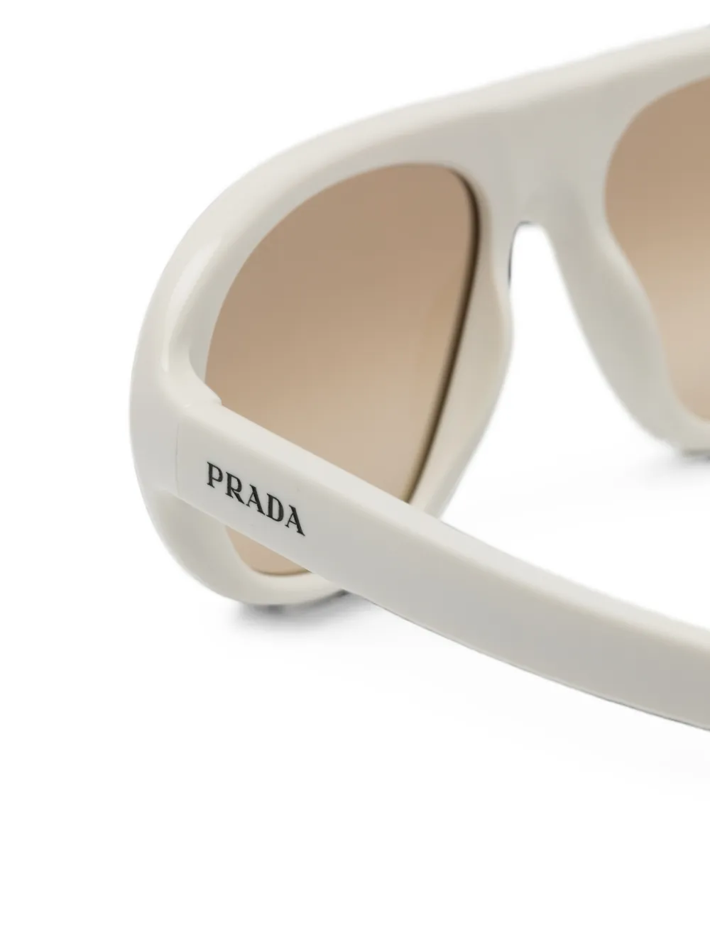 Prada Eyewear Zonnebril met geometrisch montuur Wit