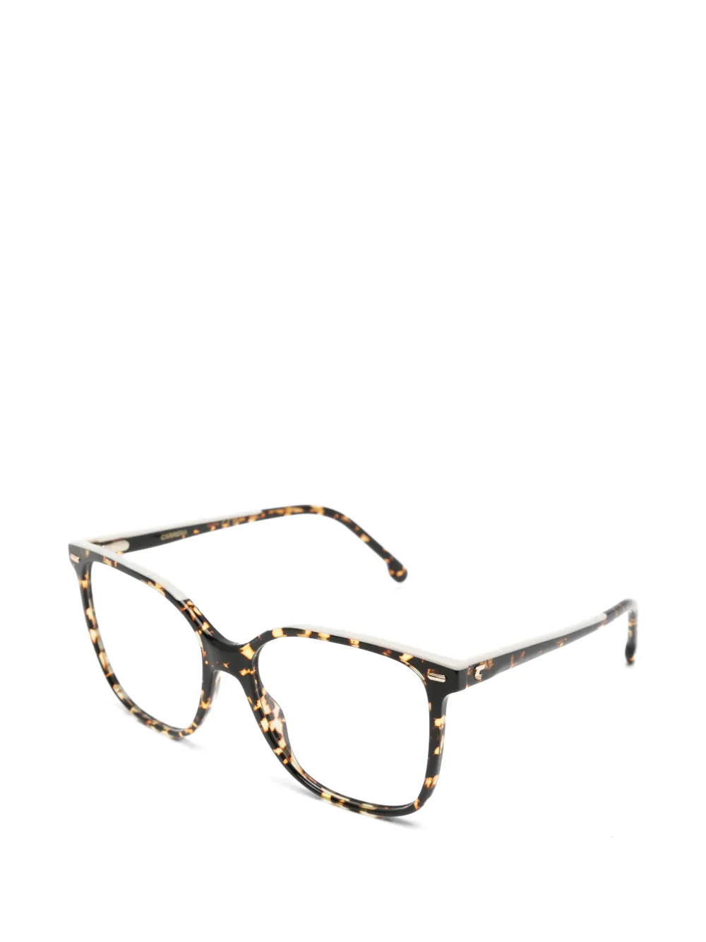 Carrera Bril met vierkant montuur en schildpadschild design Bruin