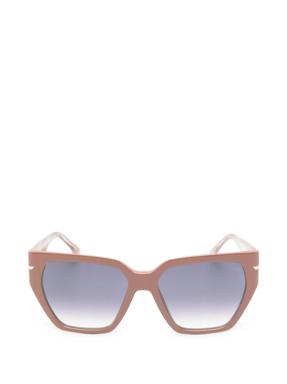 Victoria Beckham Eyewear Zonnebril met geometrisch montuur Beige