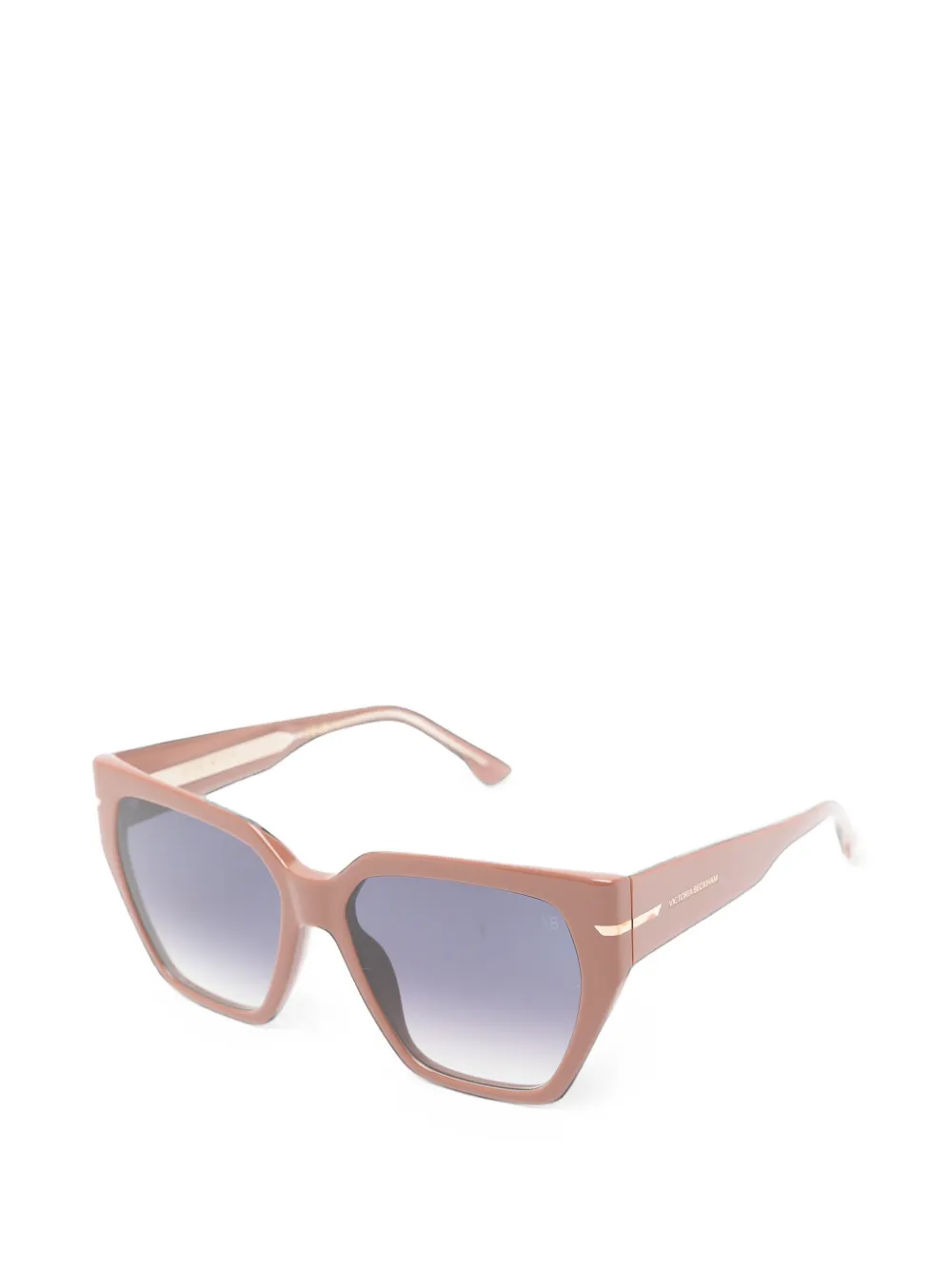 Victoria Beckham Eyewear Zonnebril met geometrisch montuur Beige