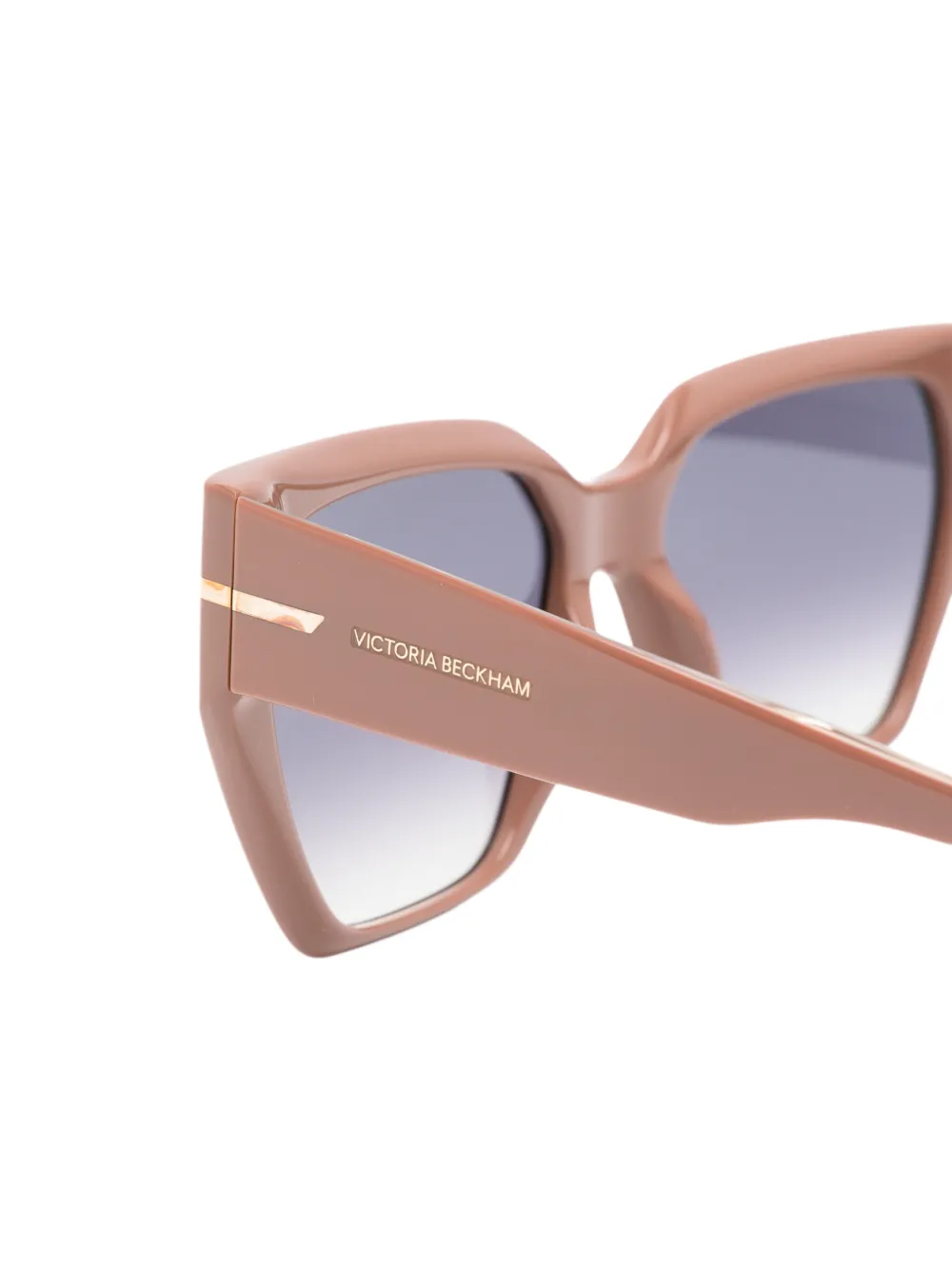 Victoria Beckham Eyewear Zonnebril met geometrisch montuur Beige