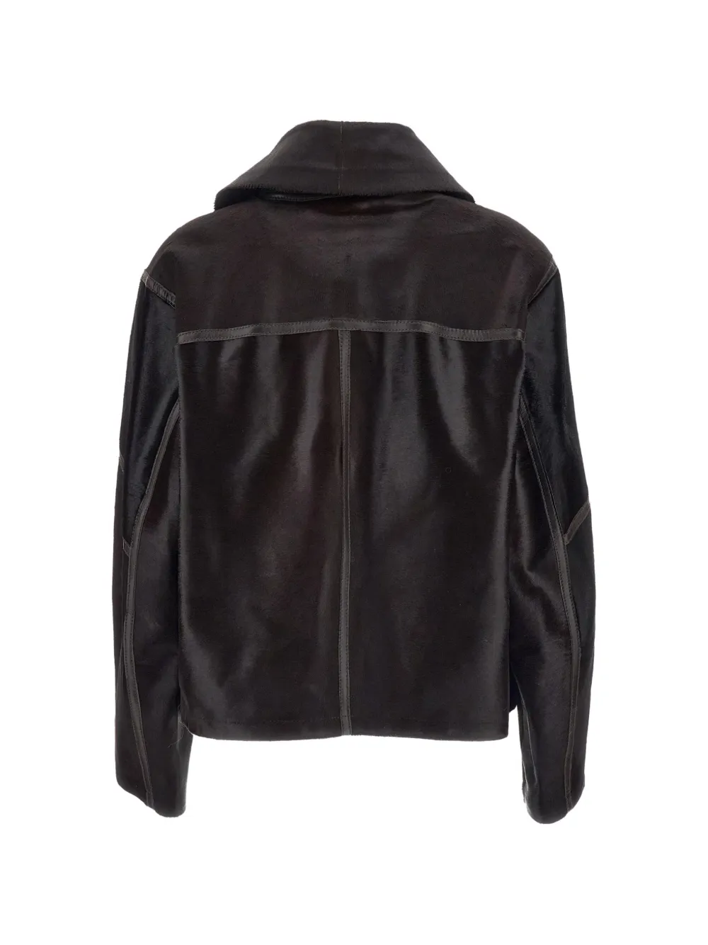Desa 1972 Zip-detail Leather Jacket In Brown