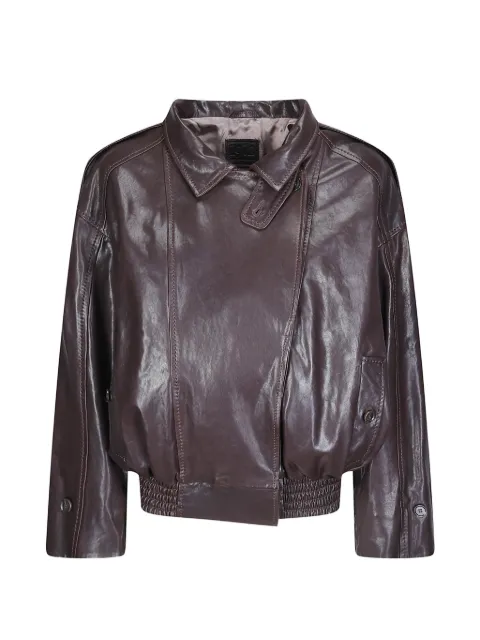 Desa 1972 V-neck leather jacket