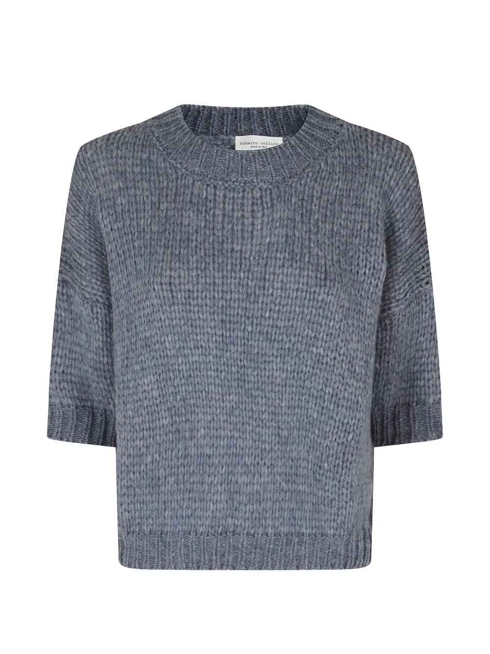 Roberto Collina chunky-knit elbow-sleeve sweater - Blu