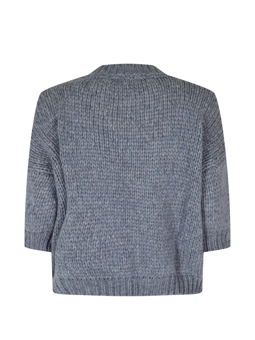 Roberto Collina Grofgebreide trui met elleboogmouwen Blauw