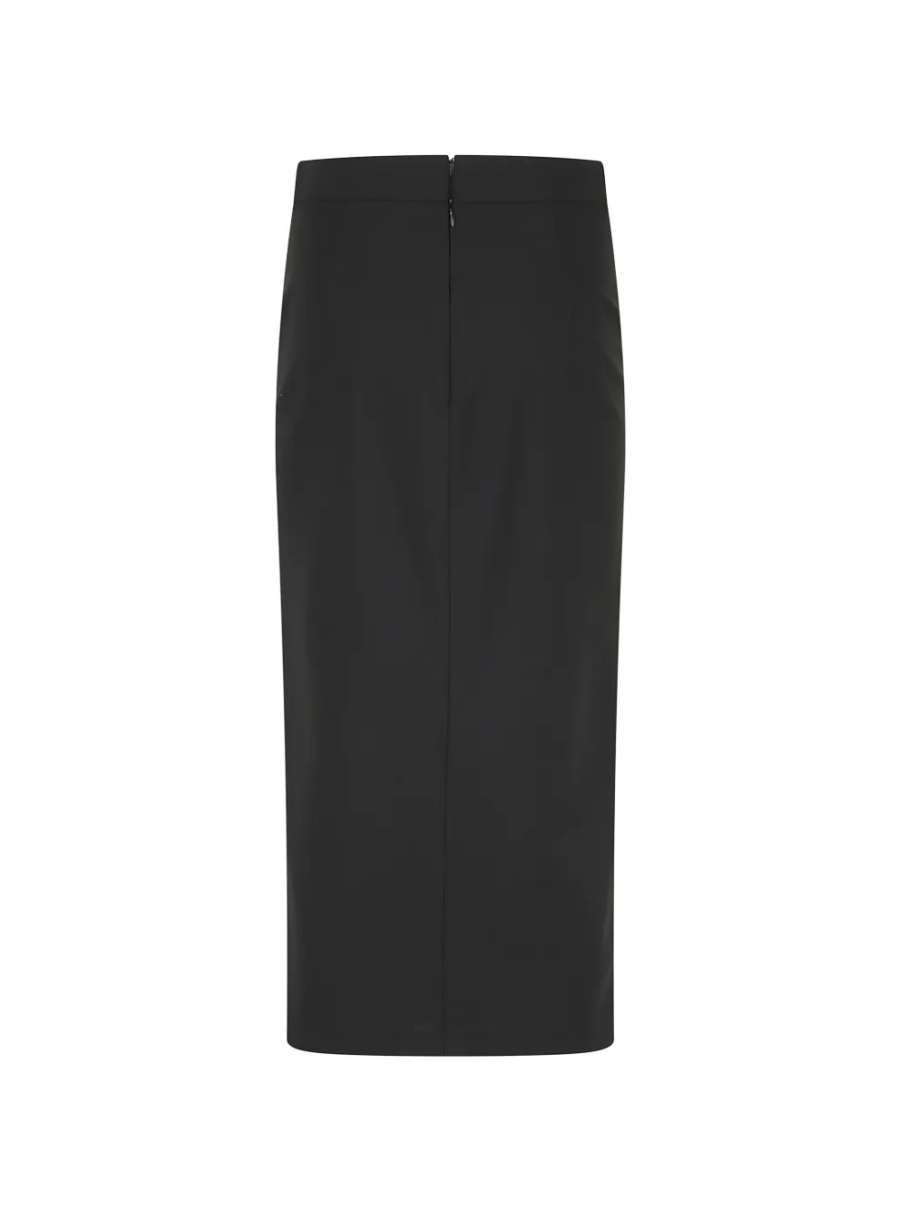 Emporio Armani Button-embellished Ruched Midi Skirt in Black, view 2