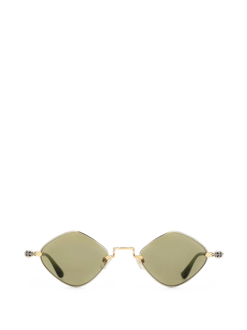 Chrome Hearts lunettes de soleil Diamond Dog à monture géométrique - Argent Chrome Hearts lunettes de soleil Diamond Dog à monture géométrique - Argent