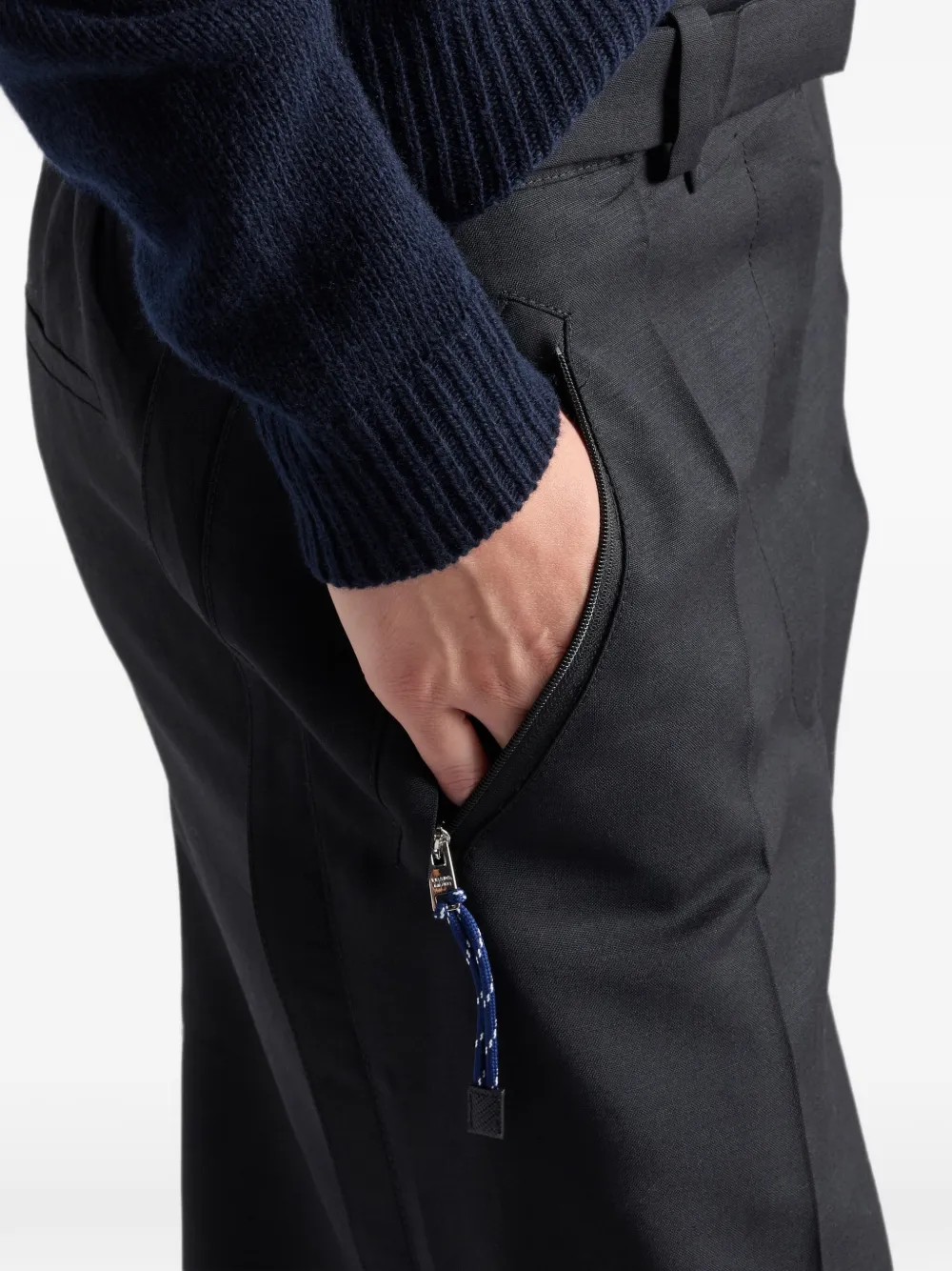 Prada Mohair broek Zwart