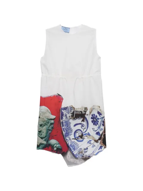Prada robe imprimée en tissu compact