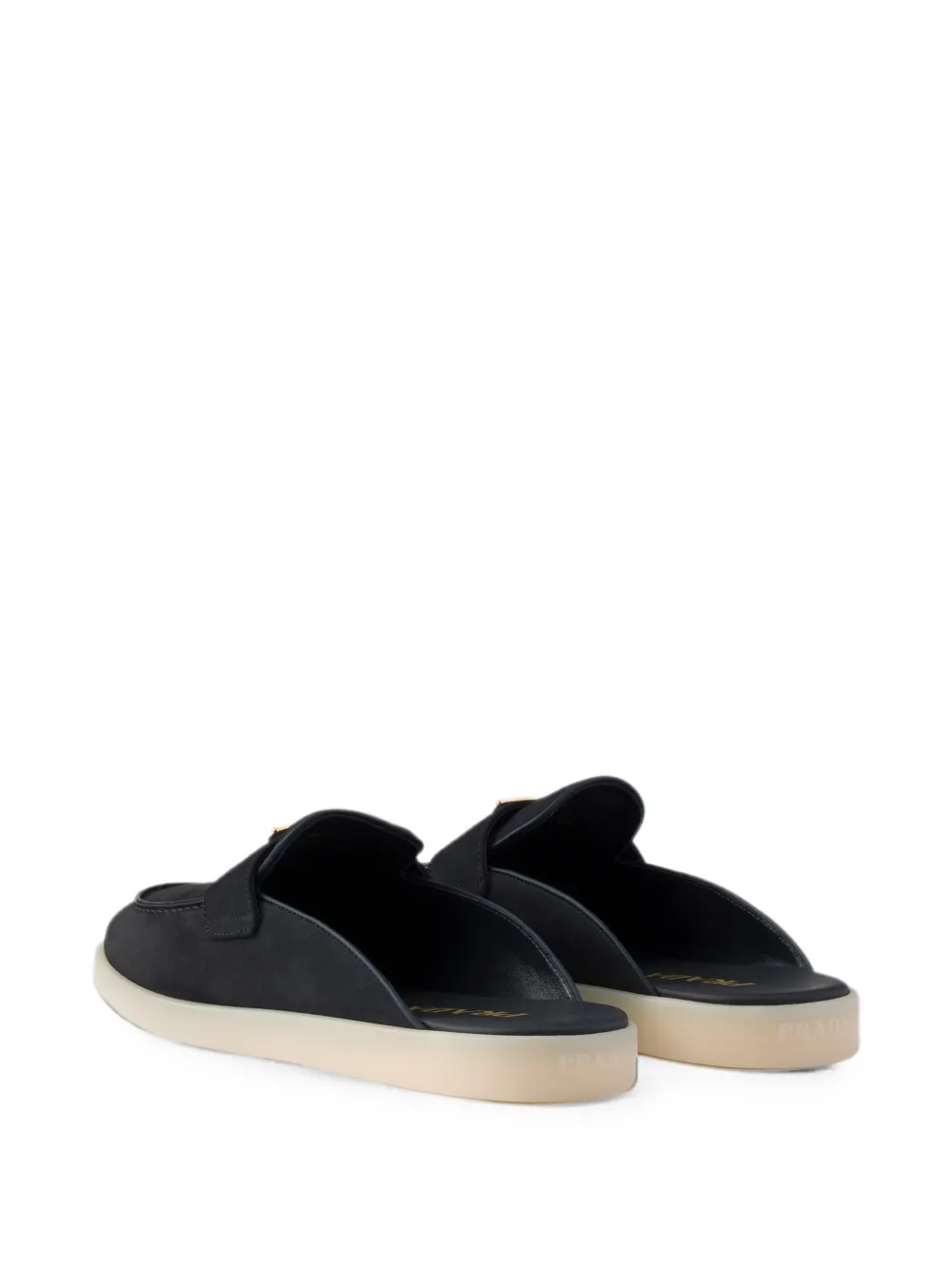 Prada nubuck mules Blauw