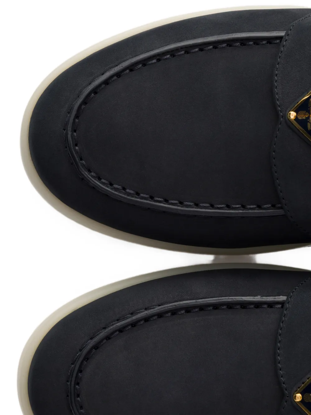 Prada nubuck mules Blauw