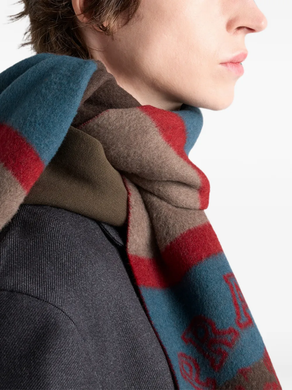 Prada Wollen en kasjmier sjaal Rood