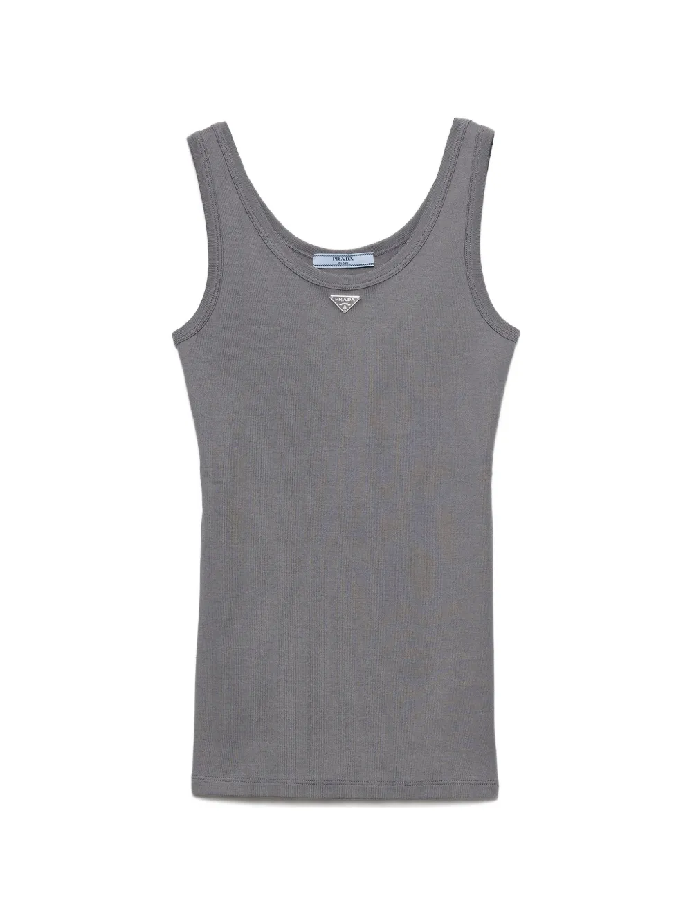 Prada ribbed knit tank top - Grigio