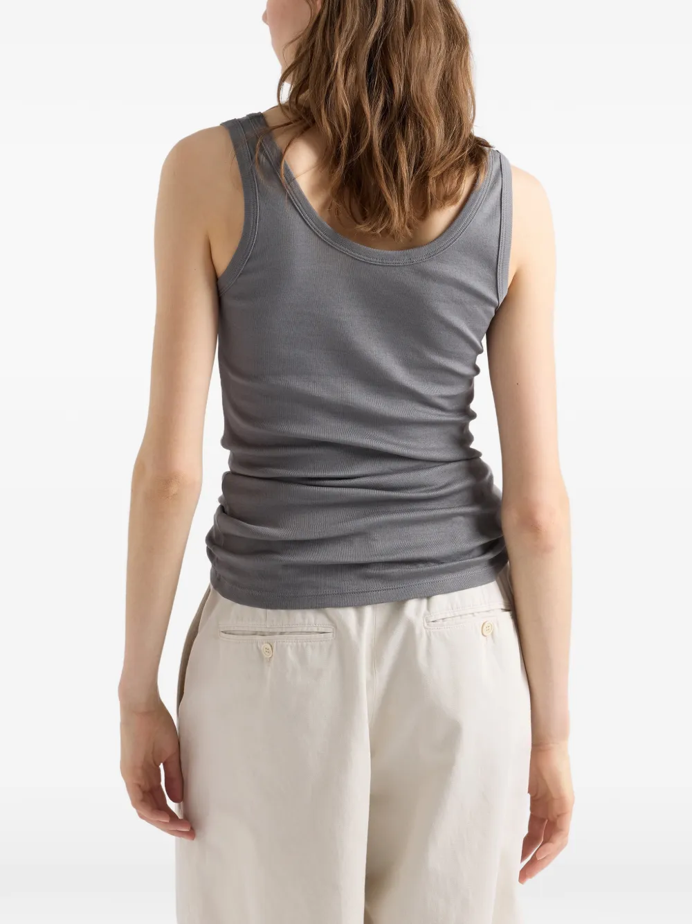 Prada Ribgebreide tanktop Grijs