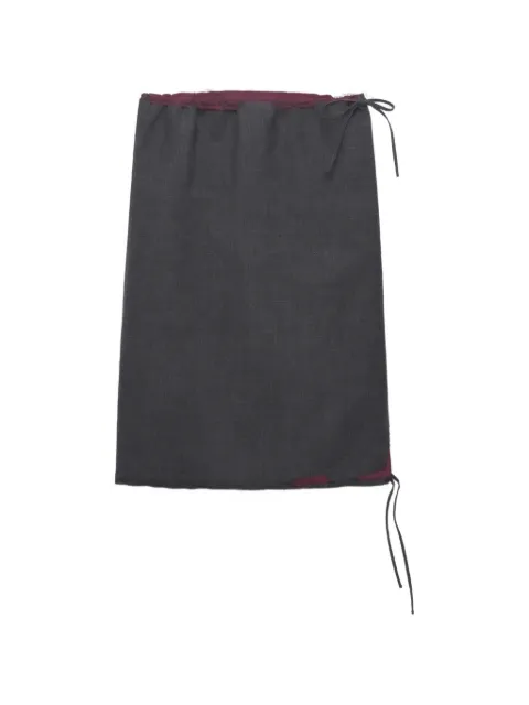 Prada bonded hopsack midi-skirt with devoré-effect