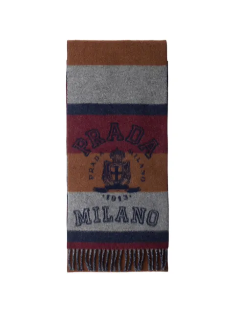 Prada écharpe à motif en intarsia