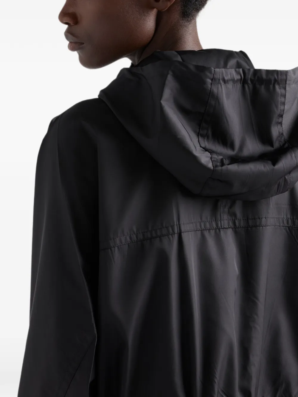 Prada Re-Nylon regenjack Zwart