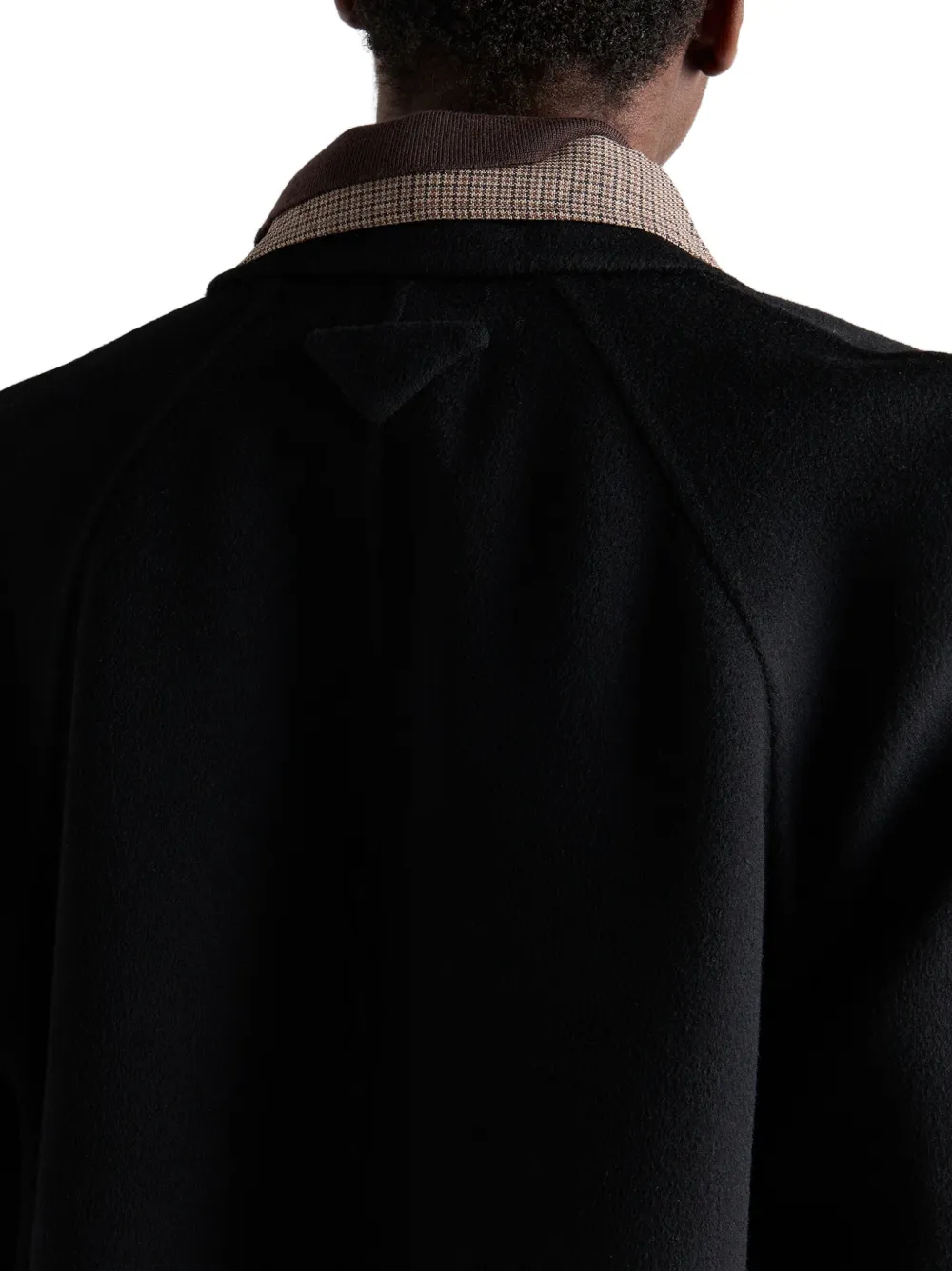 Prada Single-breasted Double Cashmere And Wool Coat In Black