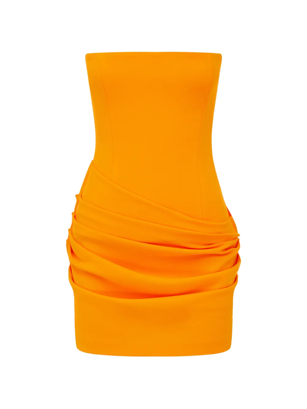 Alex Perry strapless draped mini dress - Arancione
