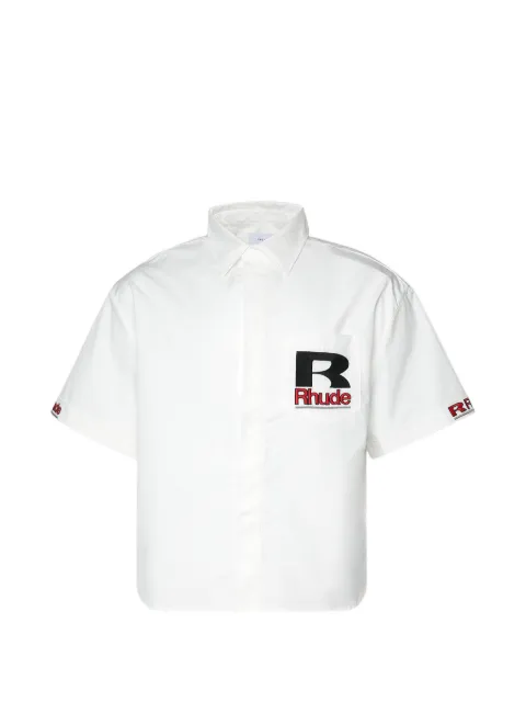 RHUDE Petrol oversized mechanic shirt