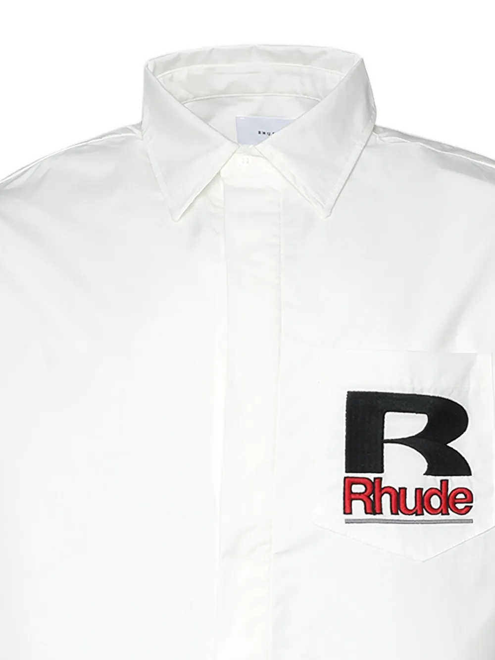 RHUDE Petrol oversized overhemd Wit