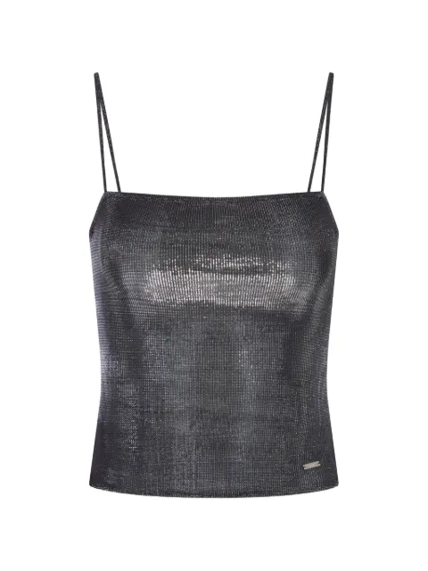 Gucci metallic spaghetti-strap tank top