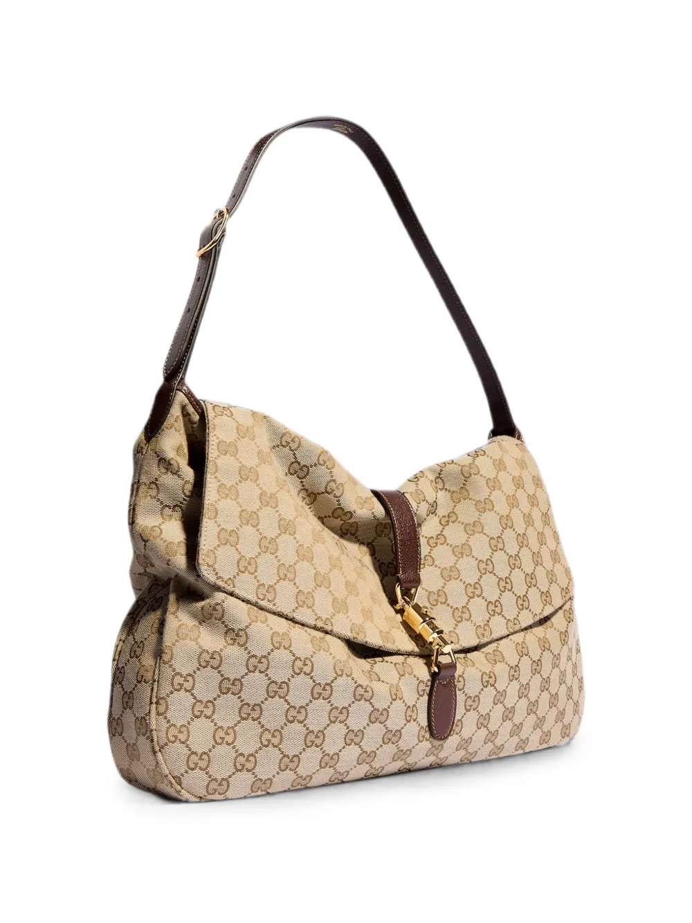 Gucci Grote Jackie Flap crossbodytas Beige
