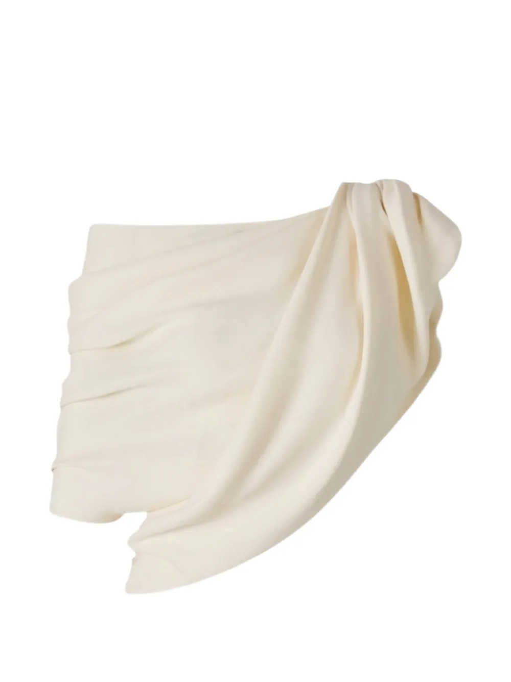 Balenciaga one-shoulder draped top - Toni neutri