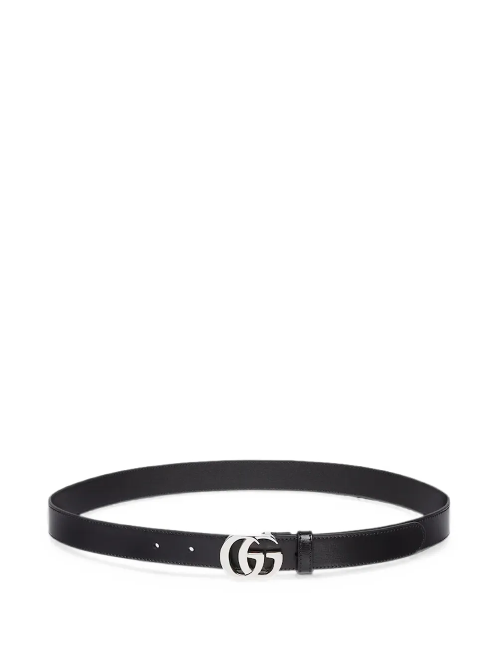 Gucci Cut Gg Marmont Thin Belt In Black