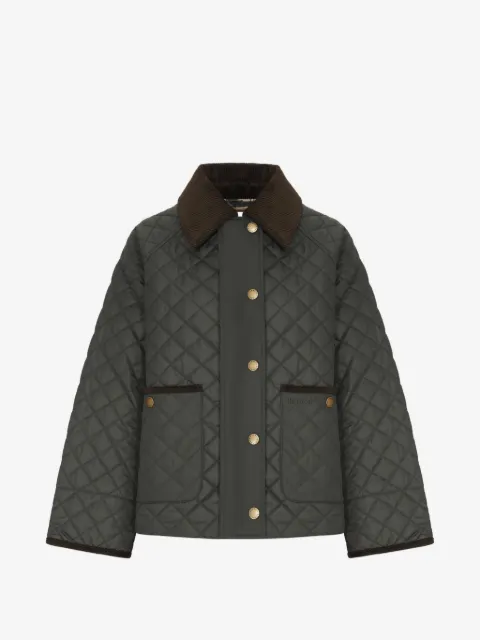 BARBOUR 아바 퀼팅 코듀로이 카라 자켓