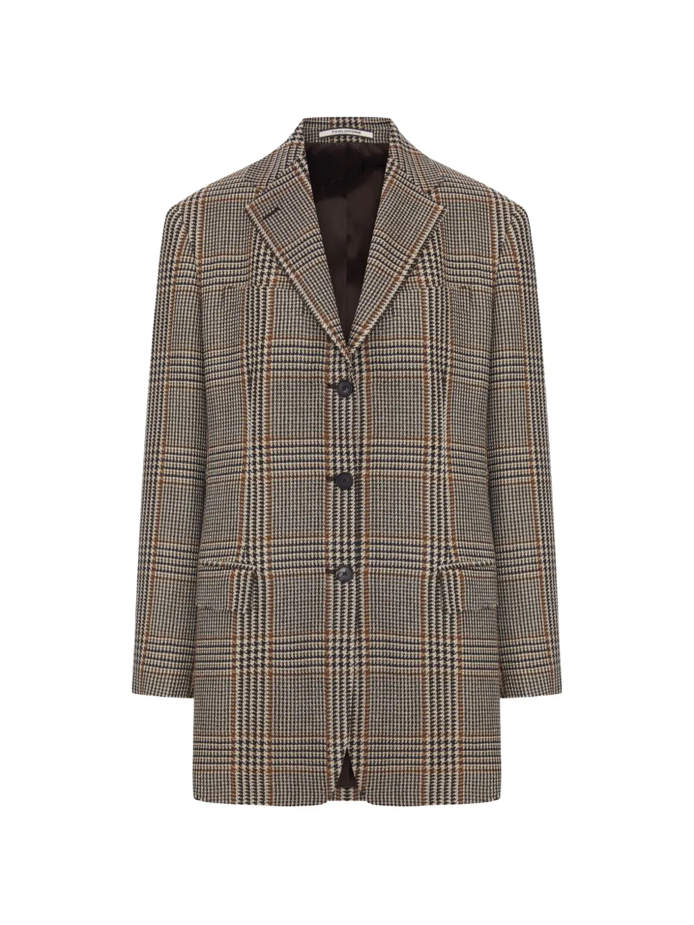 Tagliatore check-pattern single-breasted blazer - Braun