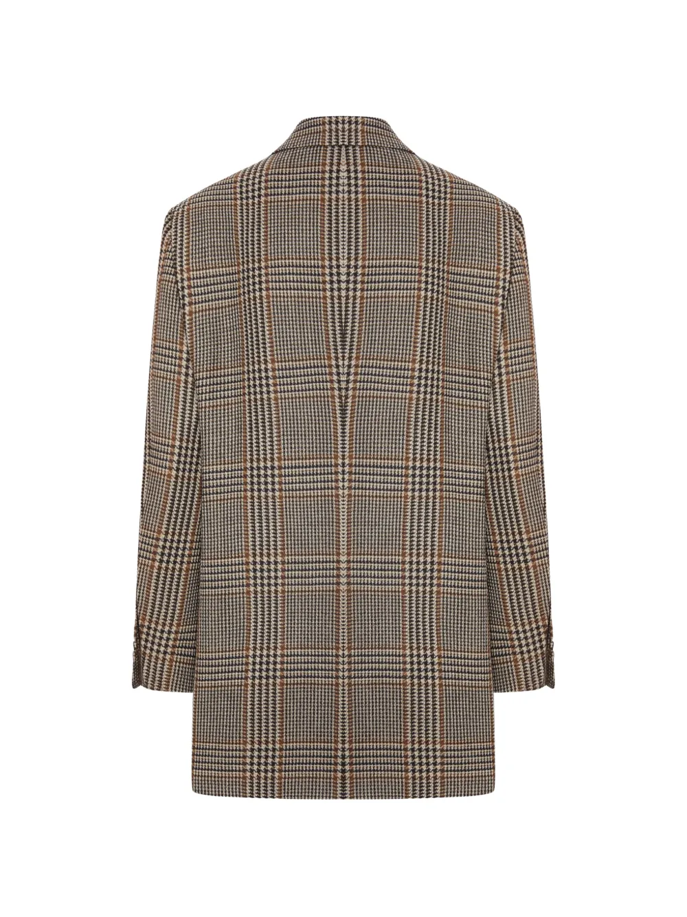 Tagliatore Geruite blazer met enkele rij knopen Bruin