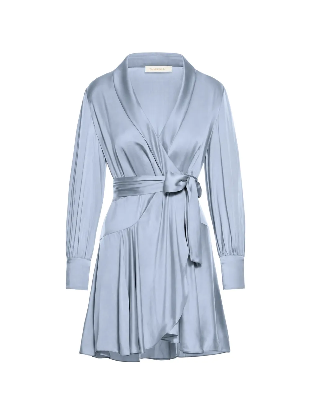 ZIMMERMANN silk wrap mini dress - Blau