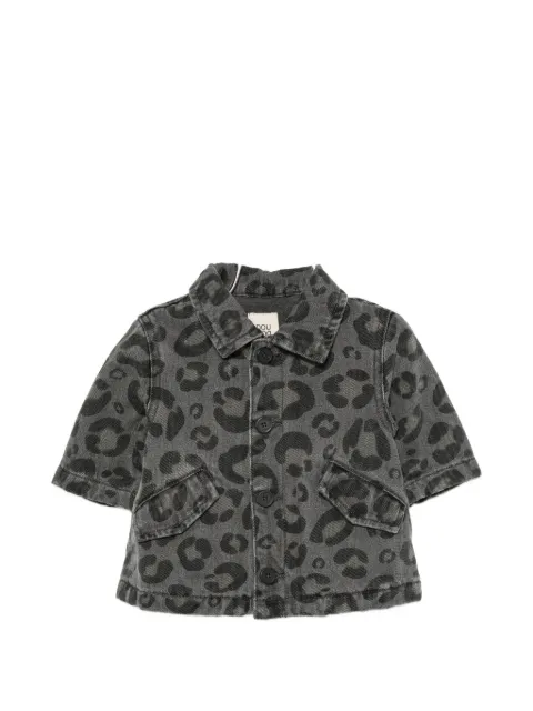 Douuod Kids leopard-print denim jacket