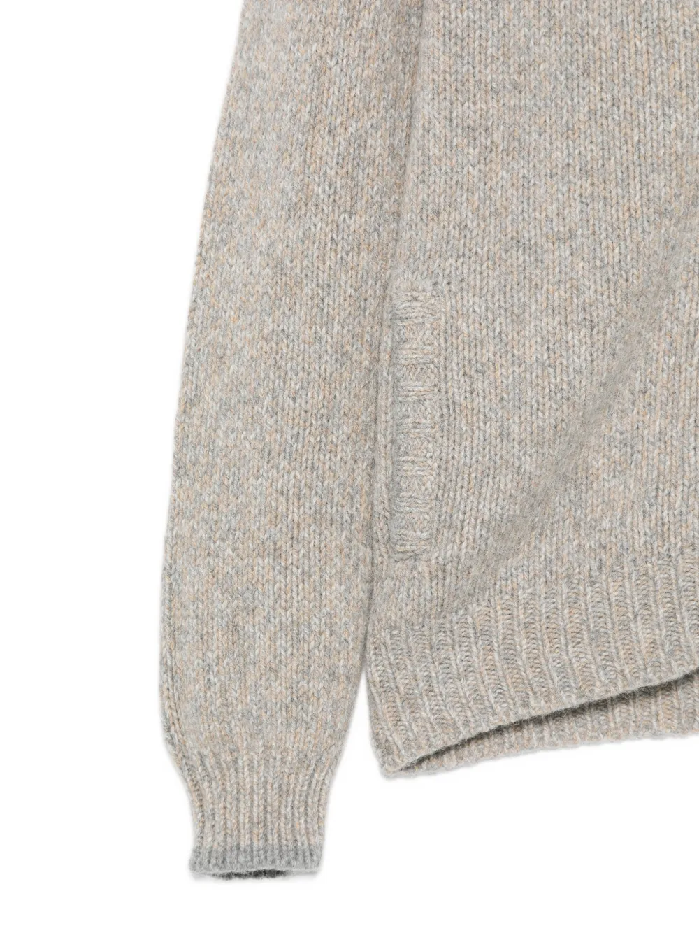 Fedeli zip-fastening chunky-knit cardigan Grijs