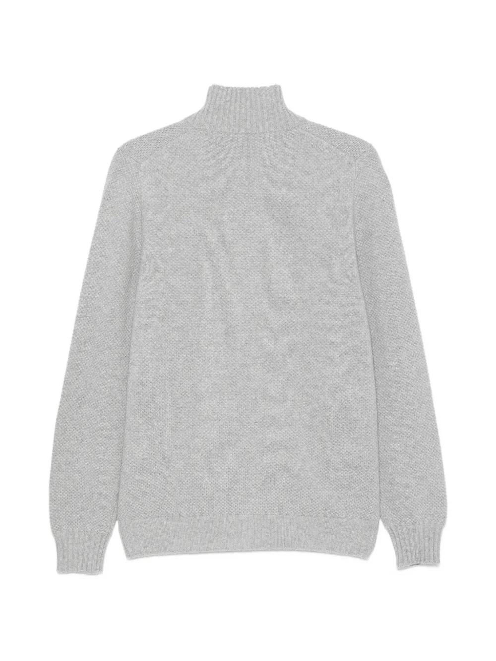 Fedeli Wafelgebreid vest met ritssluiting Grijs