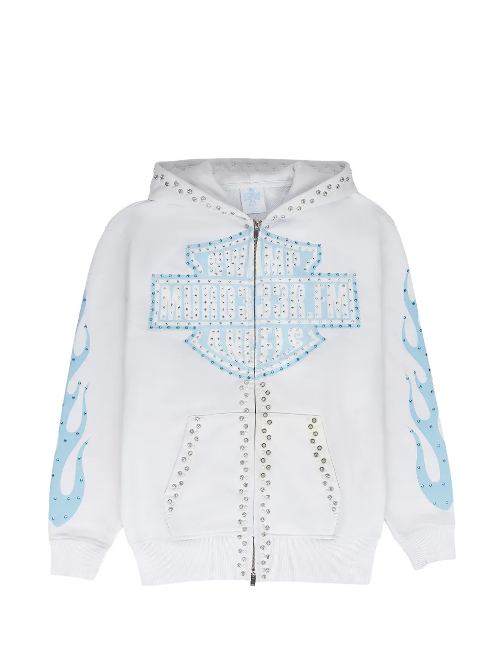 STADIUM GOODS® Chop333r Kapuzenjacke mit Kristallen - Weiß